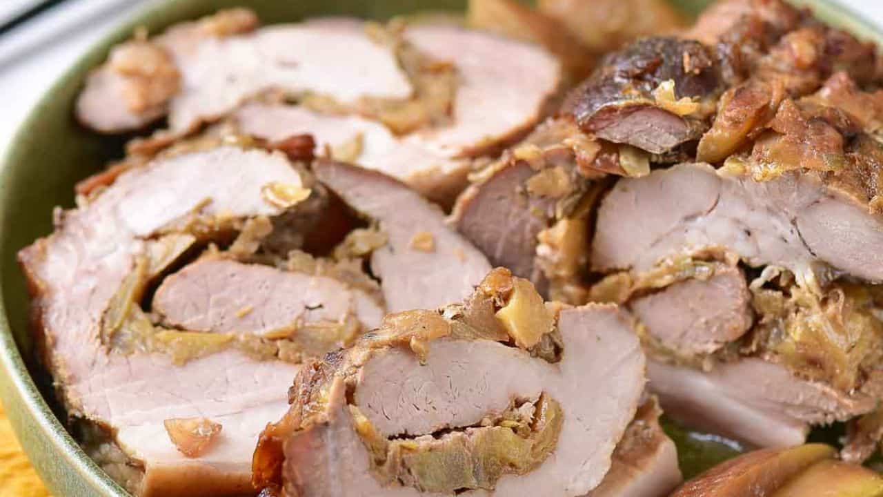 Apple Stuffed Pork Roast