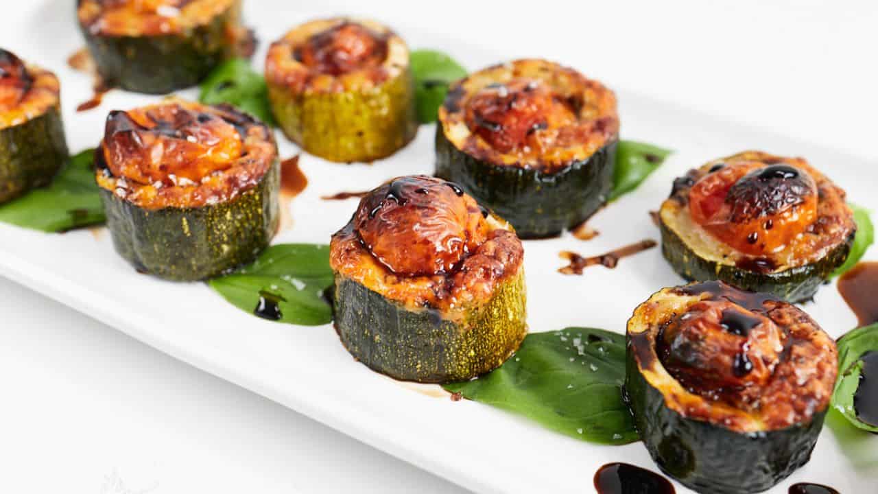 Caprese Zucchini Cups