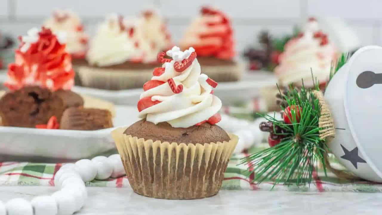 Chocolate Peppermint Cupcakes Recipe & Candy Cane Frosting