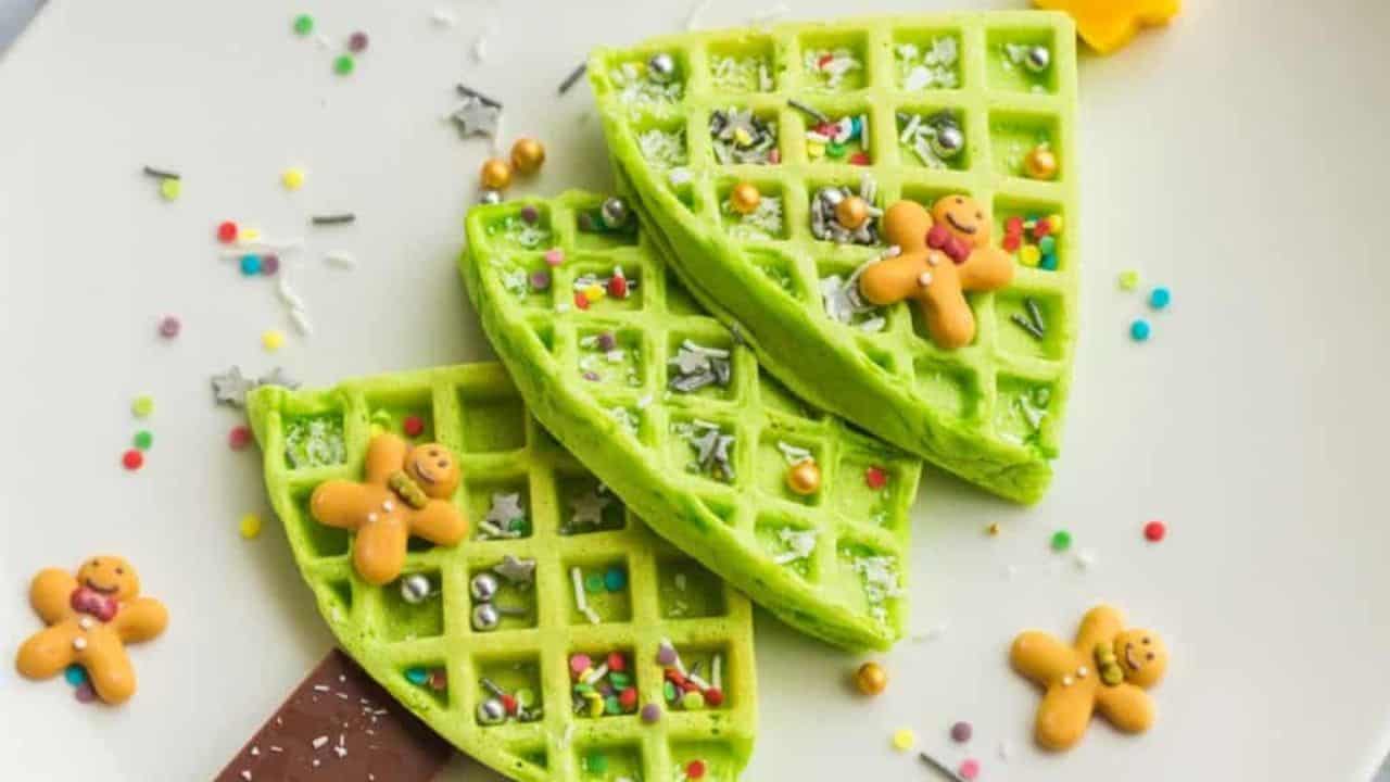Christmas Tree Waffles