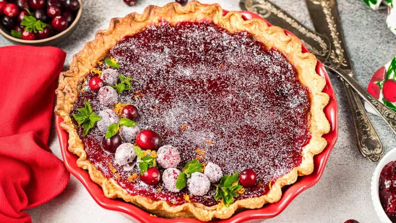 Cranberry Custard Pie