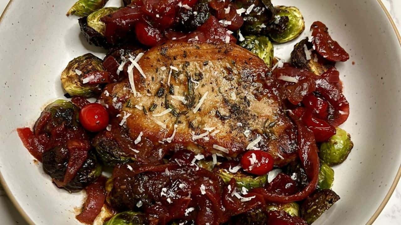 Cranberry Onion Pork Chop