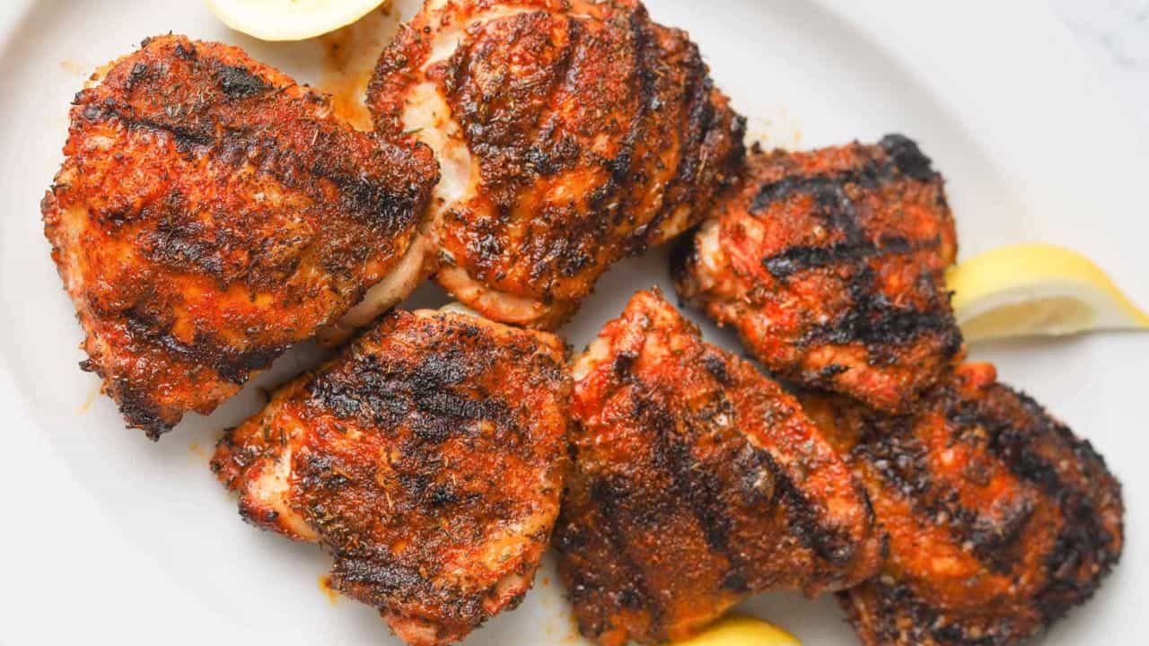 Grilled Bone In Chicken Thighs