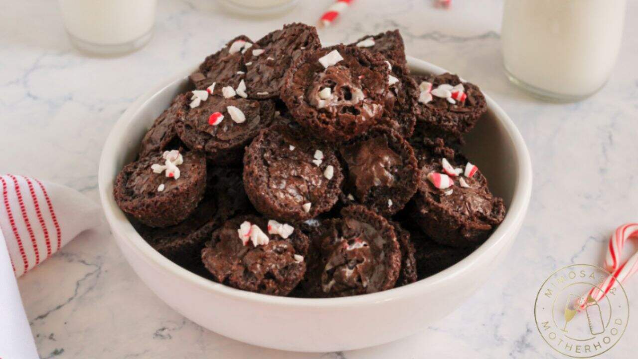 Peppermint Brownie Bites