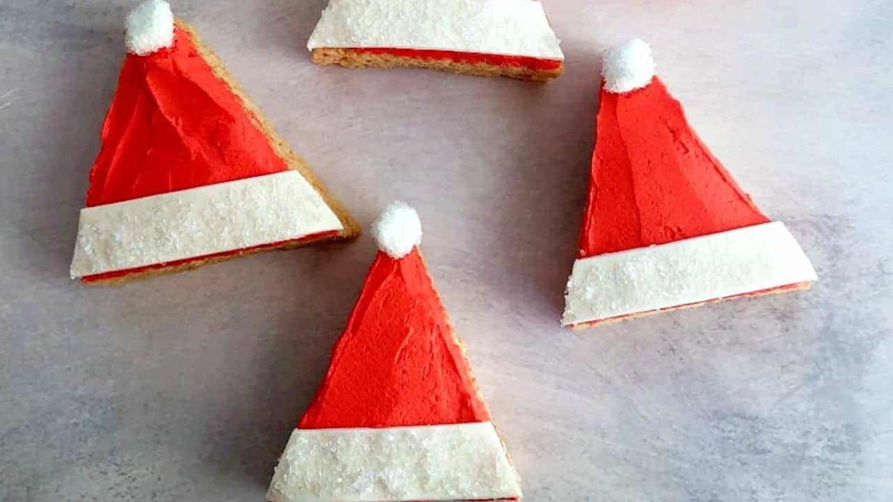Santa Hat Rice Krispie Treats