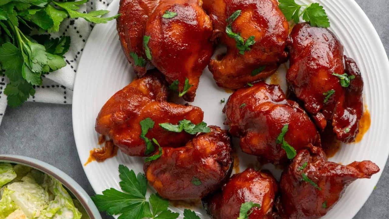 Slow Cooker BBQ Chicken Thighs