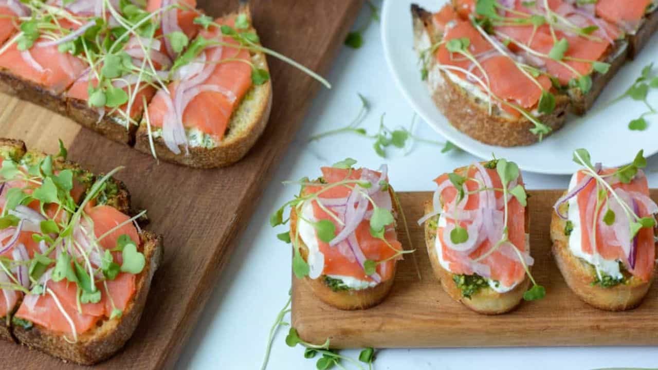 Smoked Salmon Bruschetta