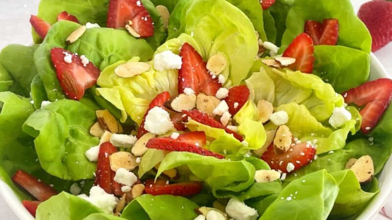 Strawberry Butter Lettuce Salad