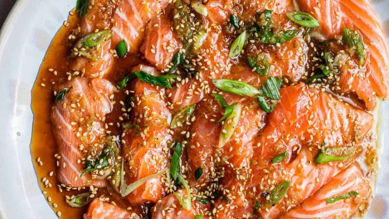 Salmon Crudo with Brown Butter, Citrus, and Soy