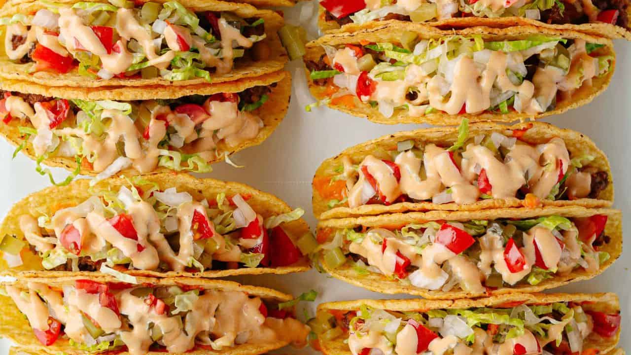 Baked Cheeseburger Tacos