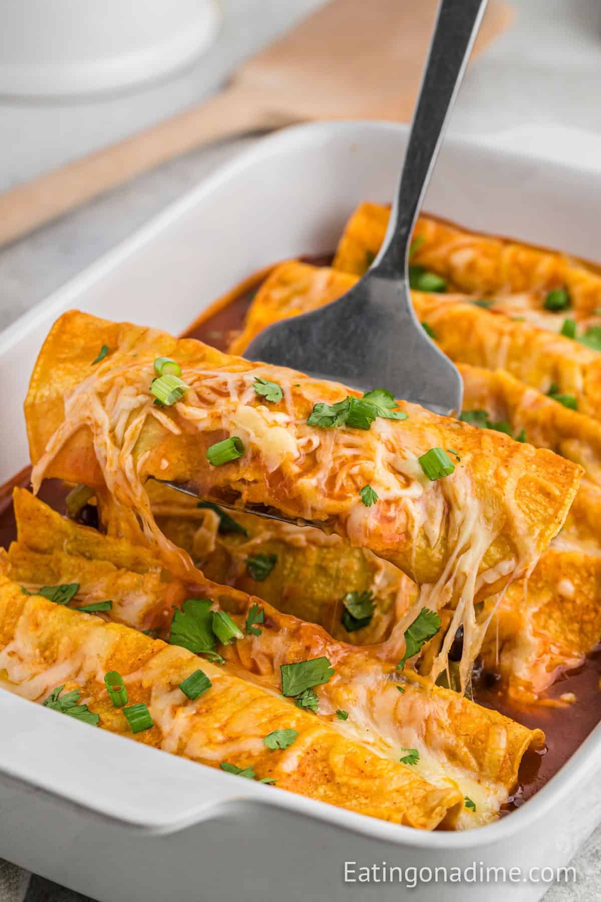 Bean and Cheese Enchiladas