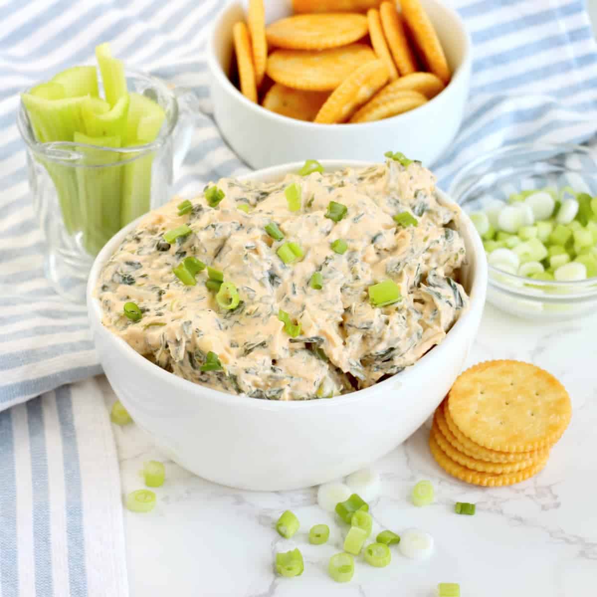 Buffalo Chicken Spinach Dip