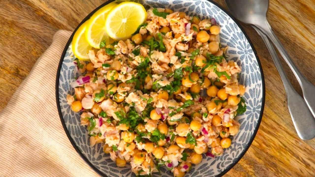 Chickpea Salmon Salad