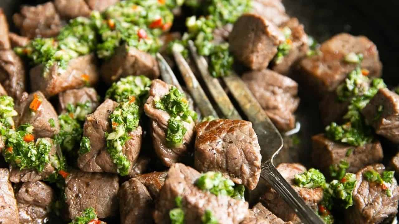 Chimichurri Steak Bites