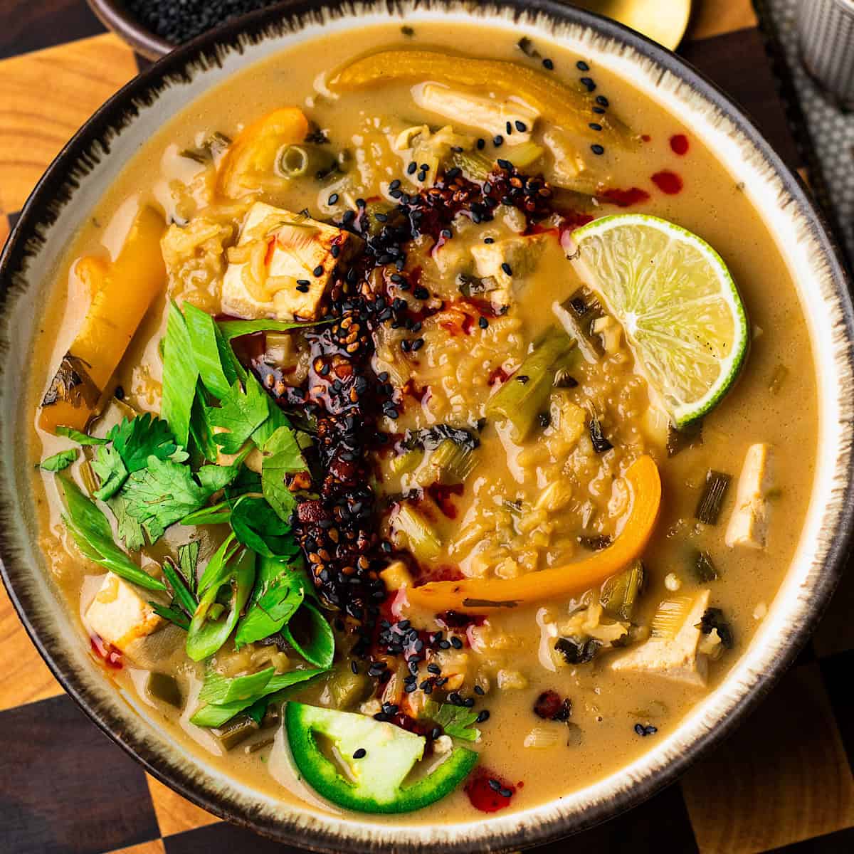 Coconut Lime Tofu Soup