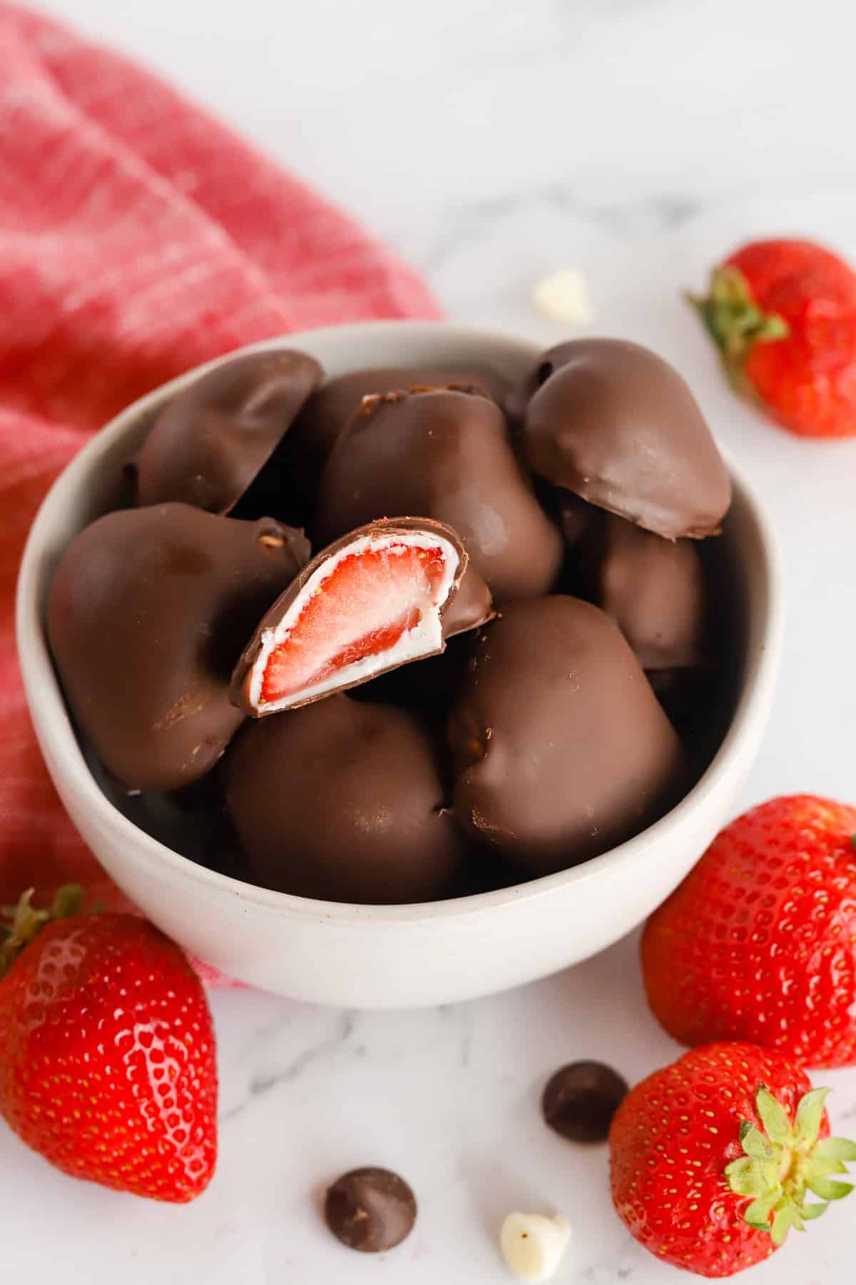 Frozen Chocolate Covered Strawberries