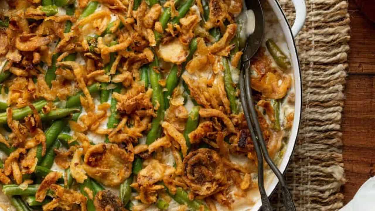 Green Bean Casserole with Crispy Onions