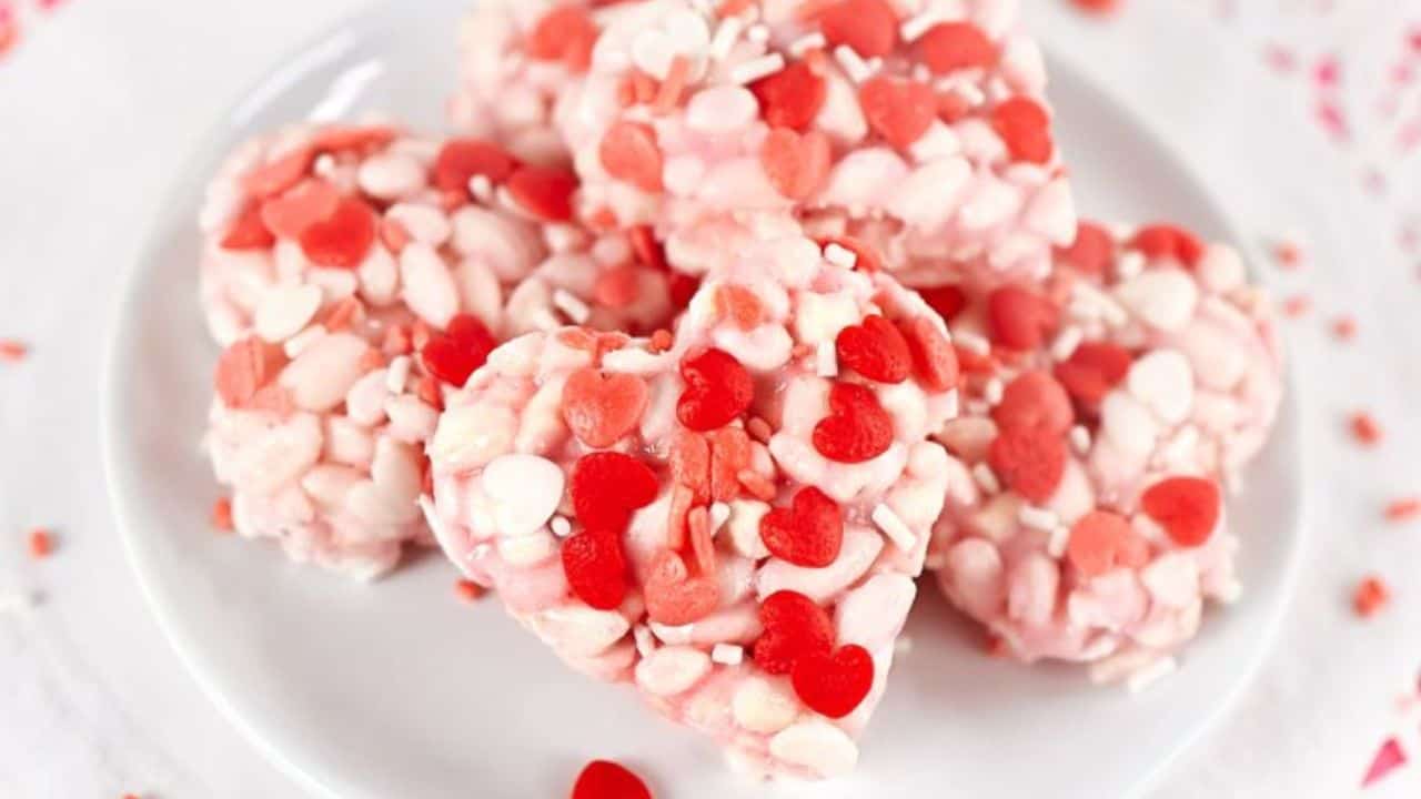 Heart-Shaped Rice Krispie Treats