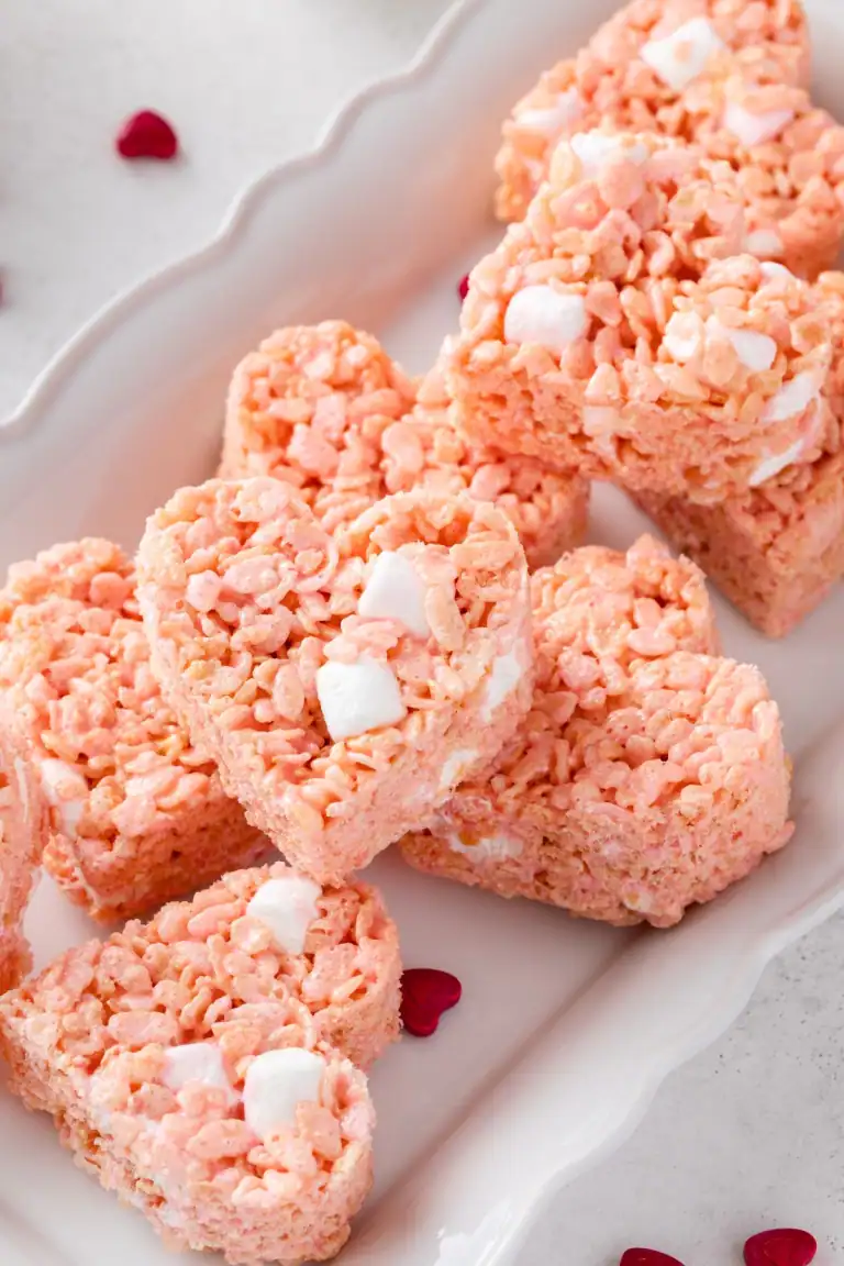 Heart-Shaped Valentine's Day Rice Krispie Treats