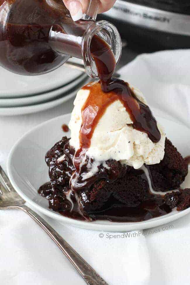 Hot Fudge Slow Cooker Cake