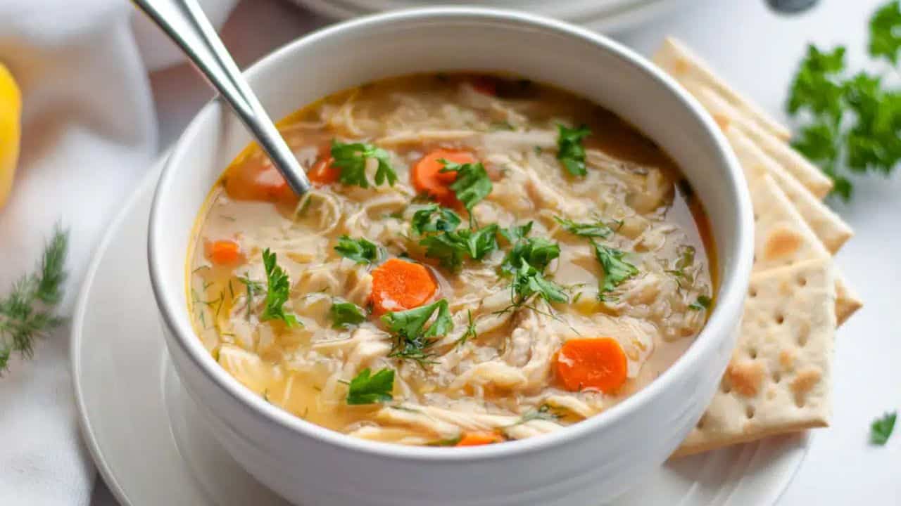 Lemon Chicken and Rice Soup