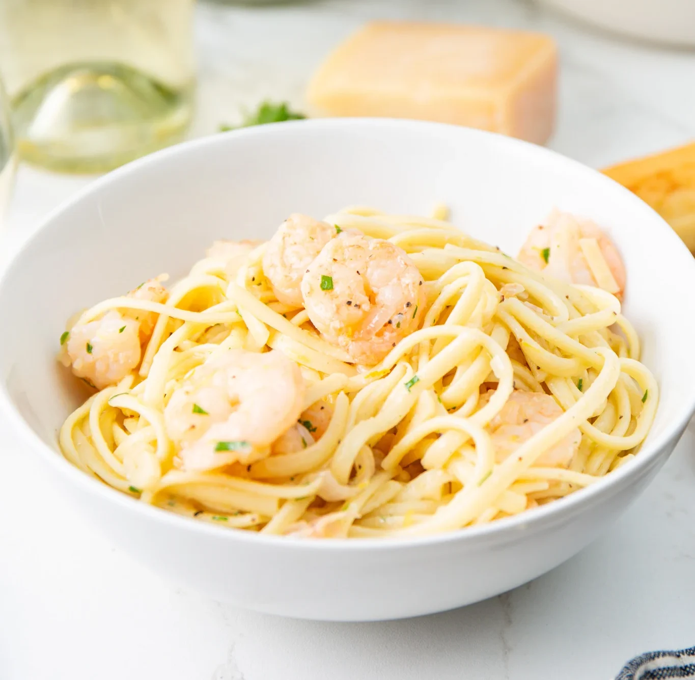Lemon Garlic Shrimp Pasta