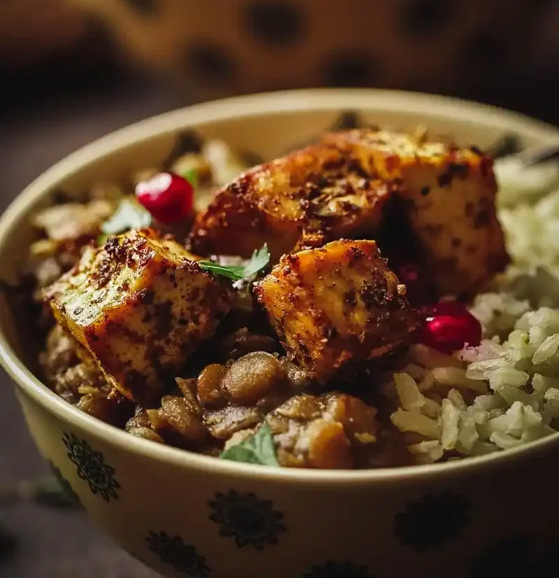 Lentils and Tofu Bowl