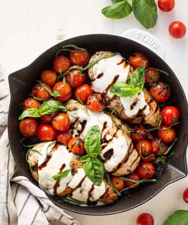One Pan Caprese Chicken
