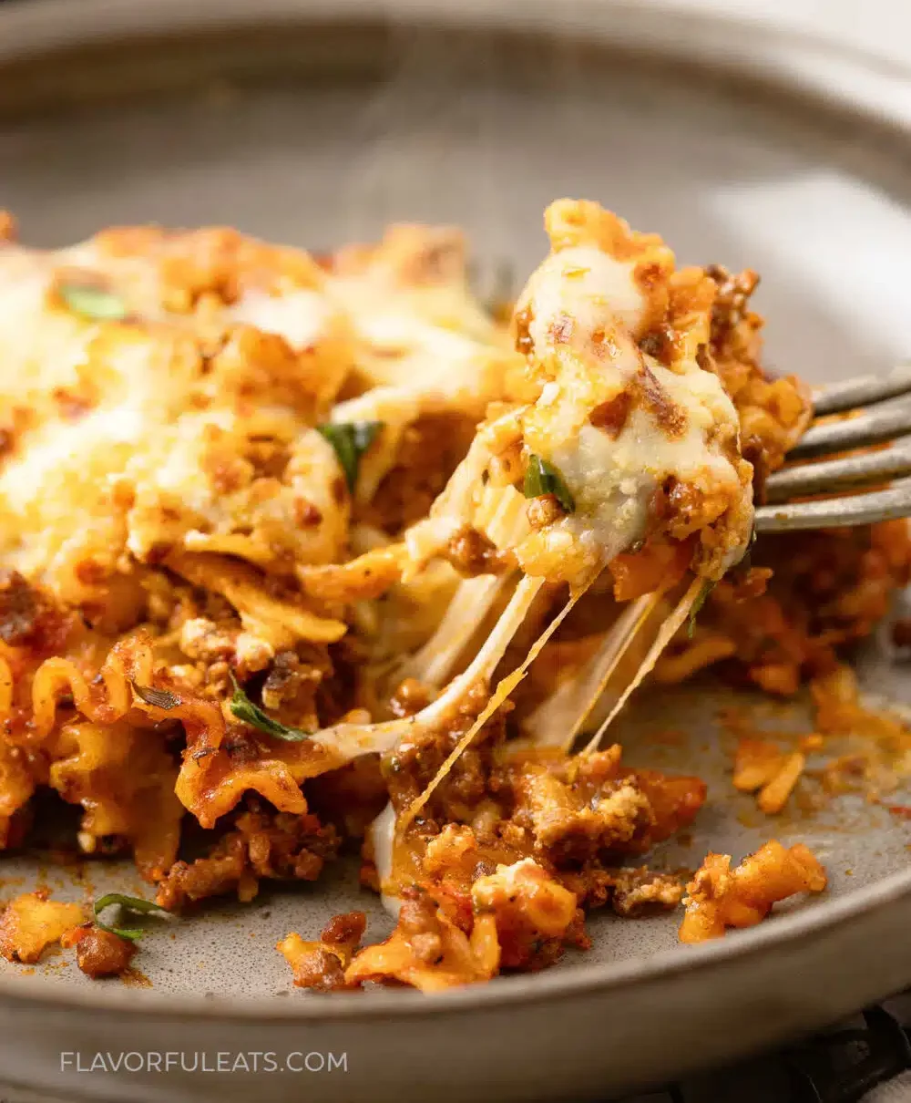 One-Pan Cheesy Lasagna Skillet