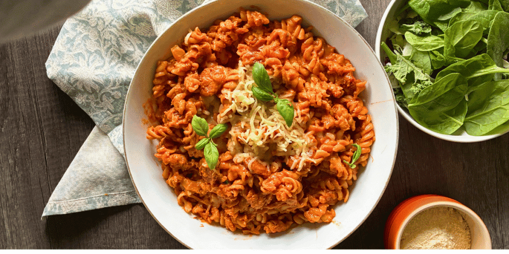 One-Pan Creamy Supreme Pizza Pasta