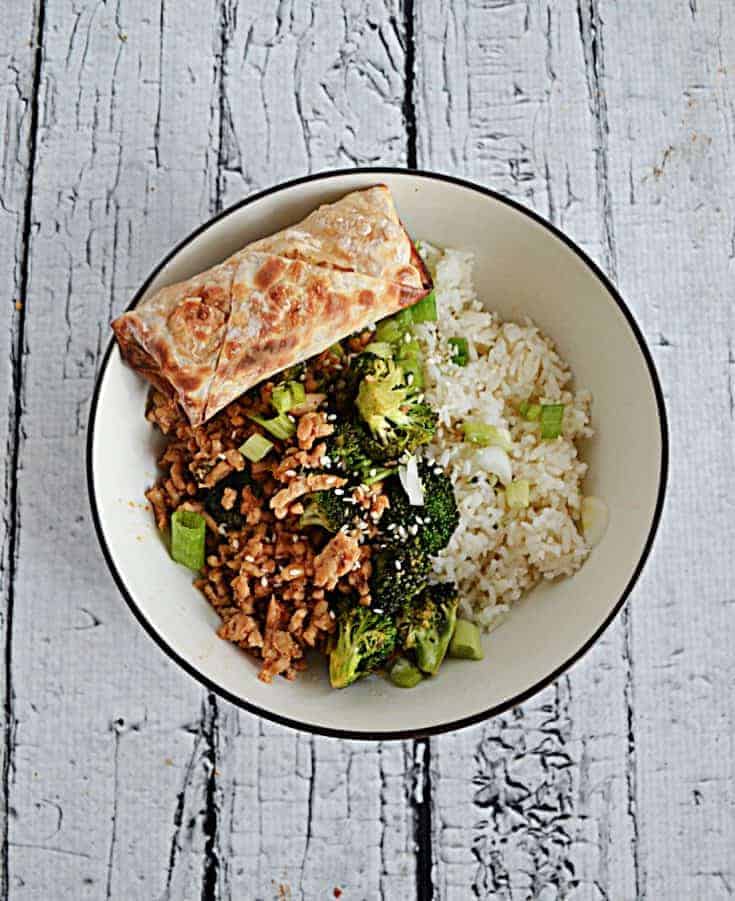One-Pan Honey Sriracha Ground Chicken, Broccoli & Rice Bowls