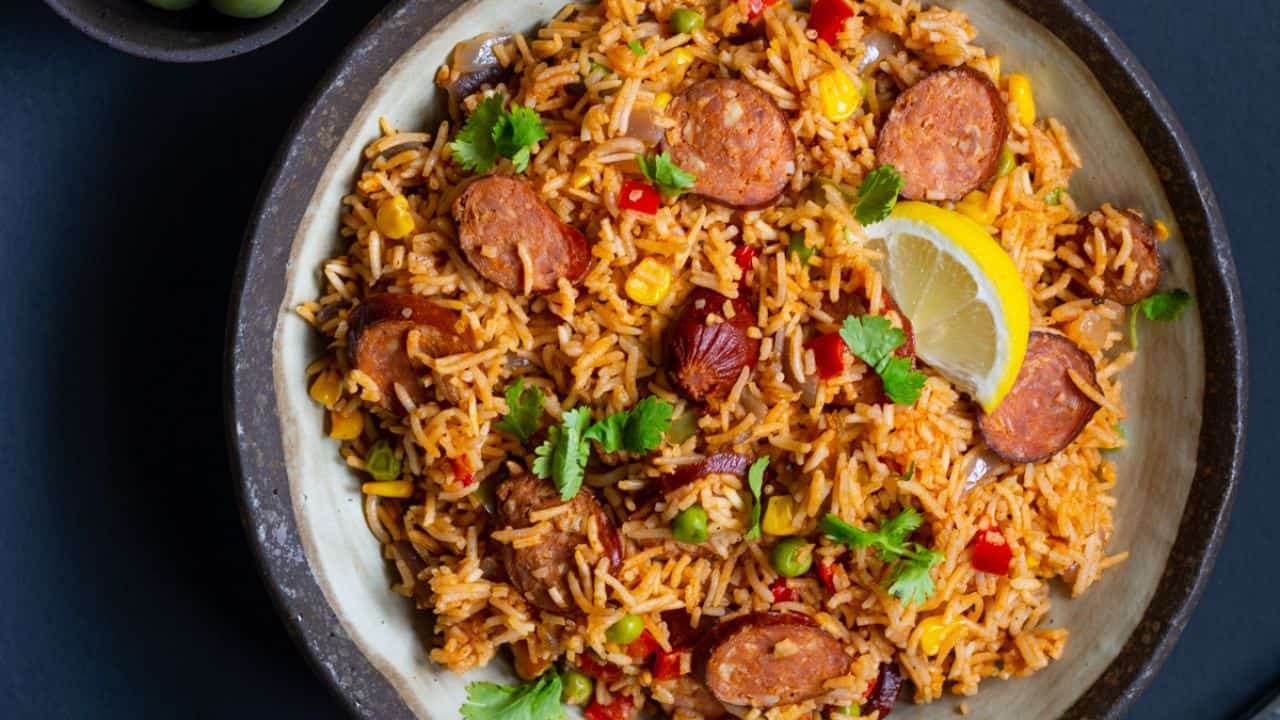 One Pot Spanish Rice with Chorizo