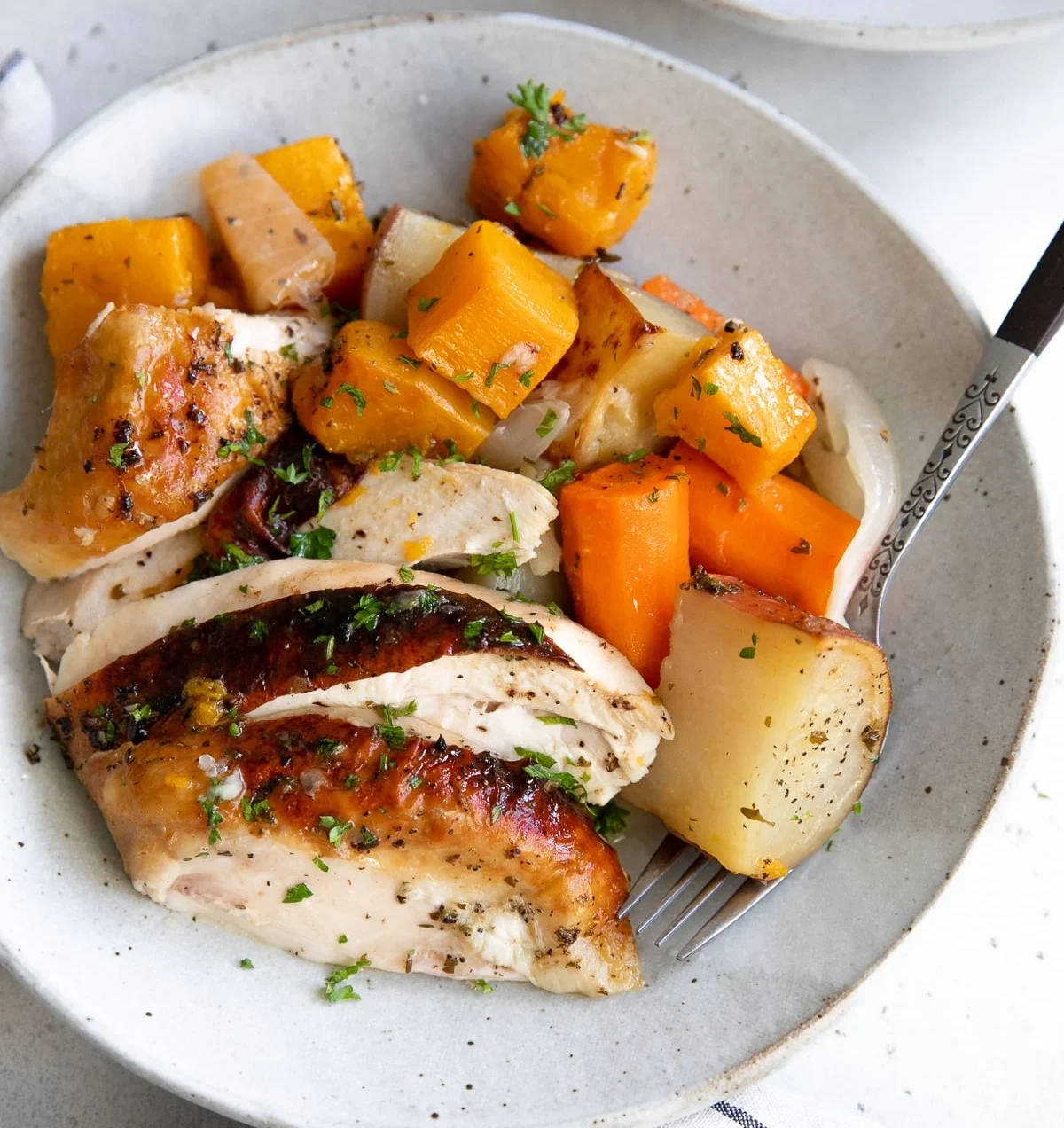 Garlic Herb Butter Roasted Chicken