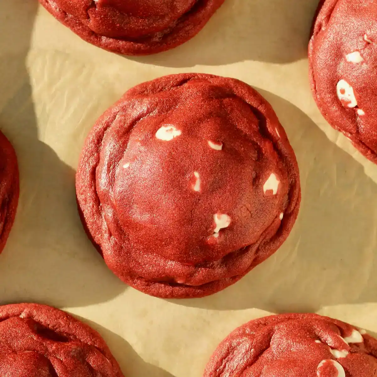 Red Velvet Cream Cheese Chip Cookies