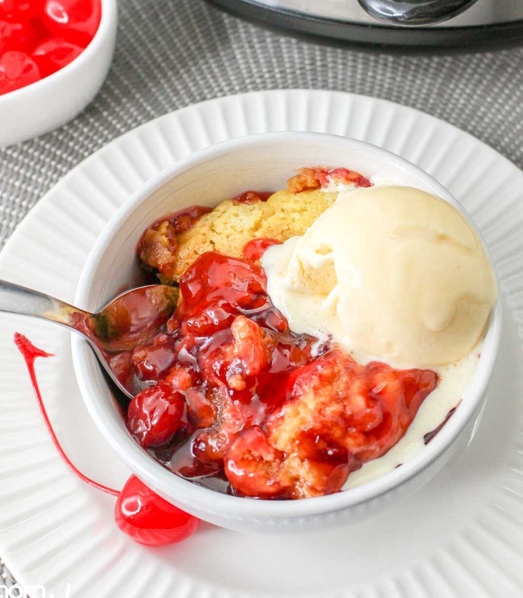 Crockpot Cherry Dump Cake