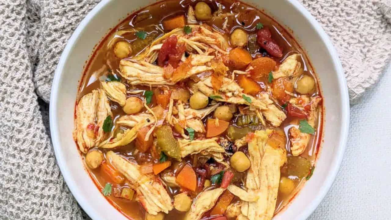 Slow Cooker Harissa Chicken Soup