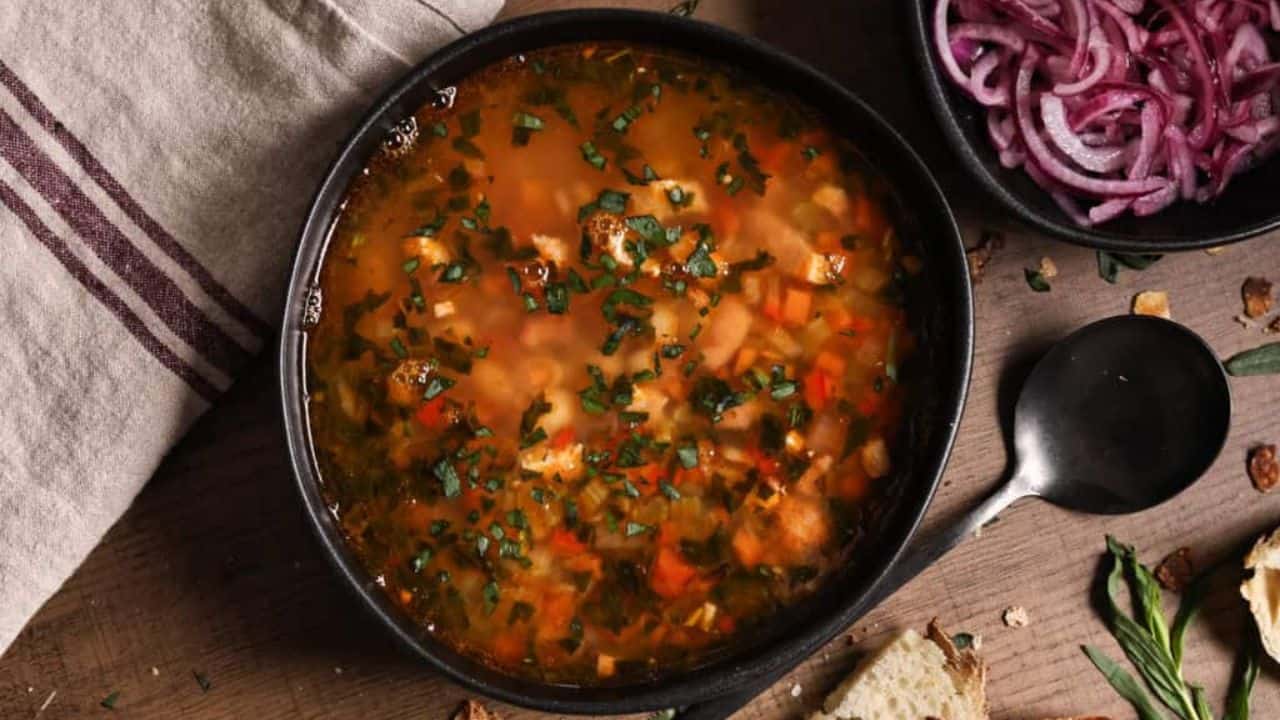 Smoked Bacon Bean Soup With Tarragon