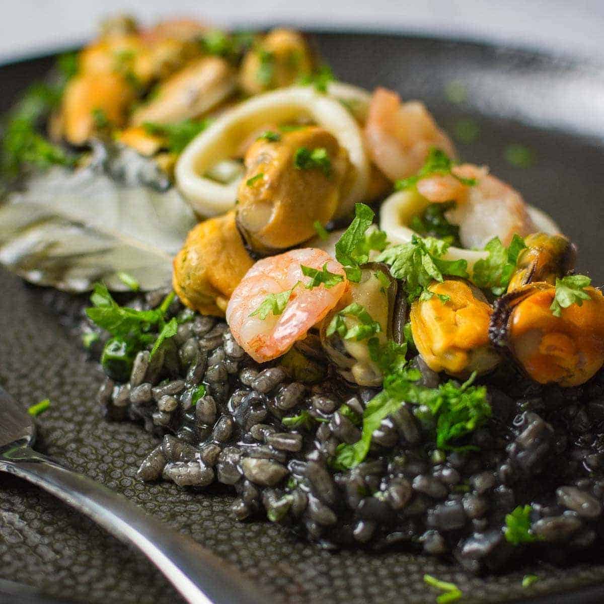 Squid Ink Risotto