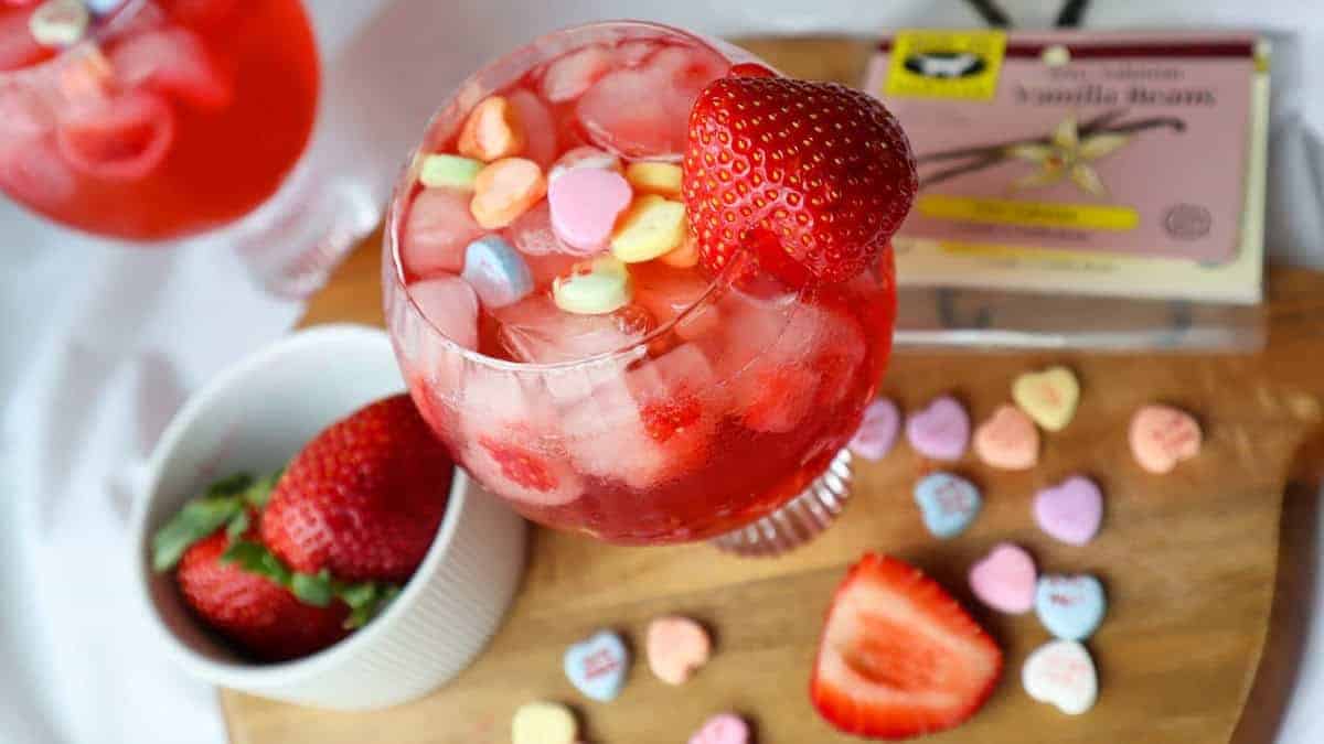 Strawberry Vanilla Valentines Margarita