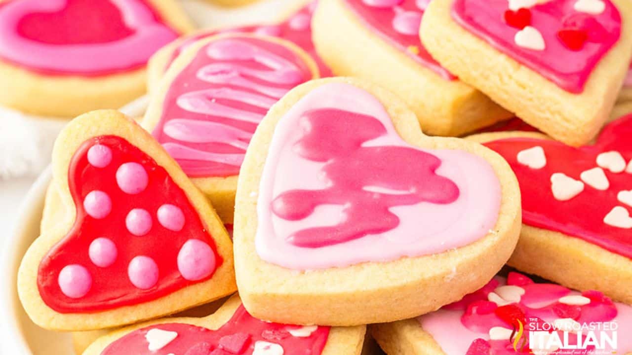 Valentine's Day Heart Sugar Cookies