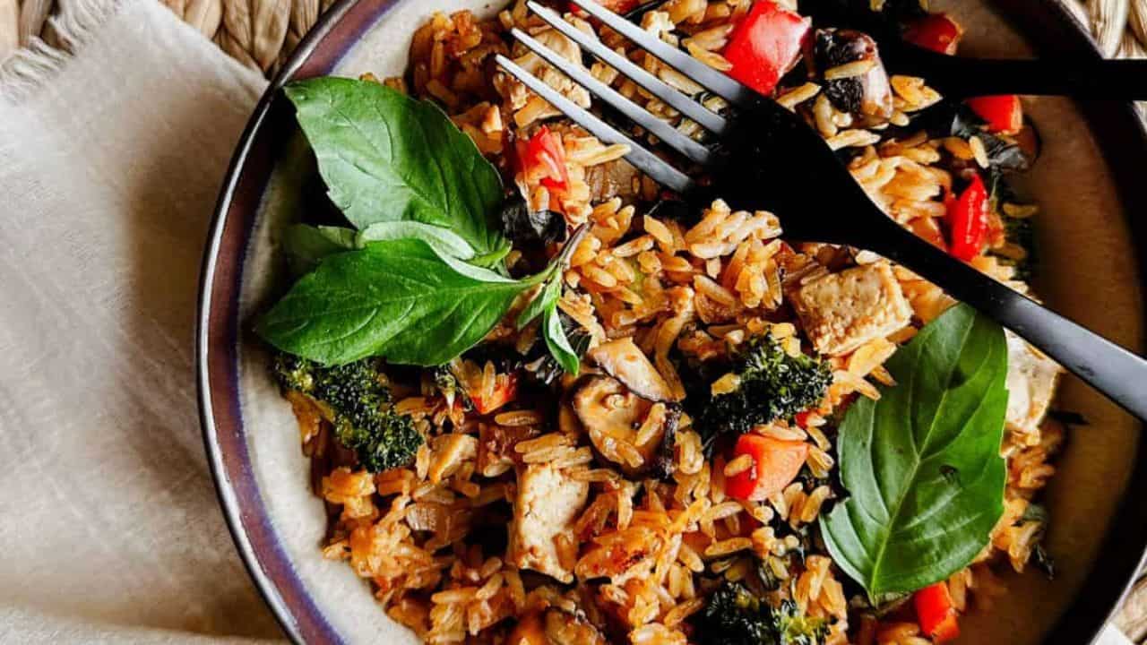 Vegan Thai Basil Fried Rice