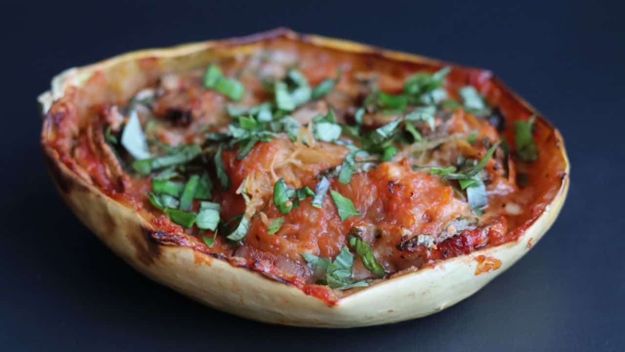 Vegetarian Stuffed Spaghetti Squash