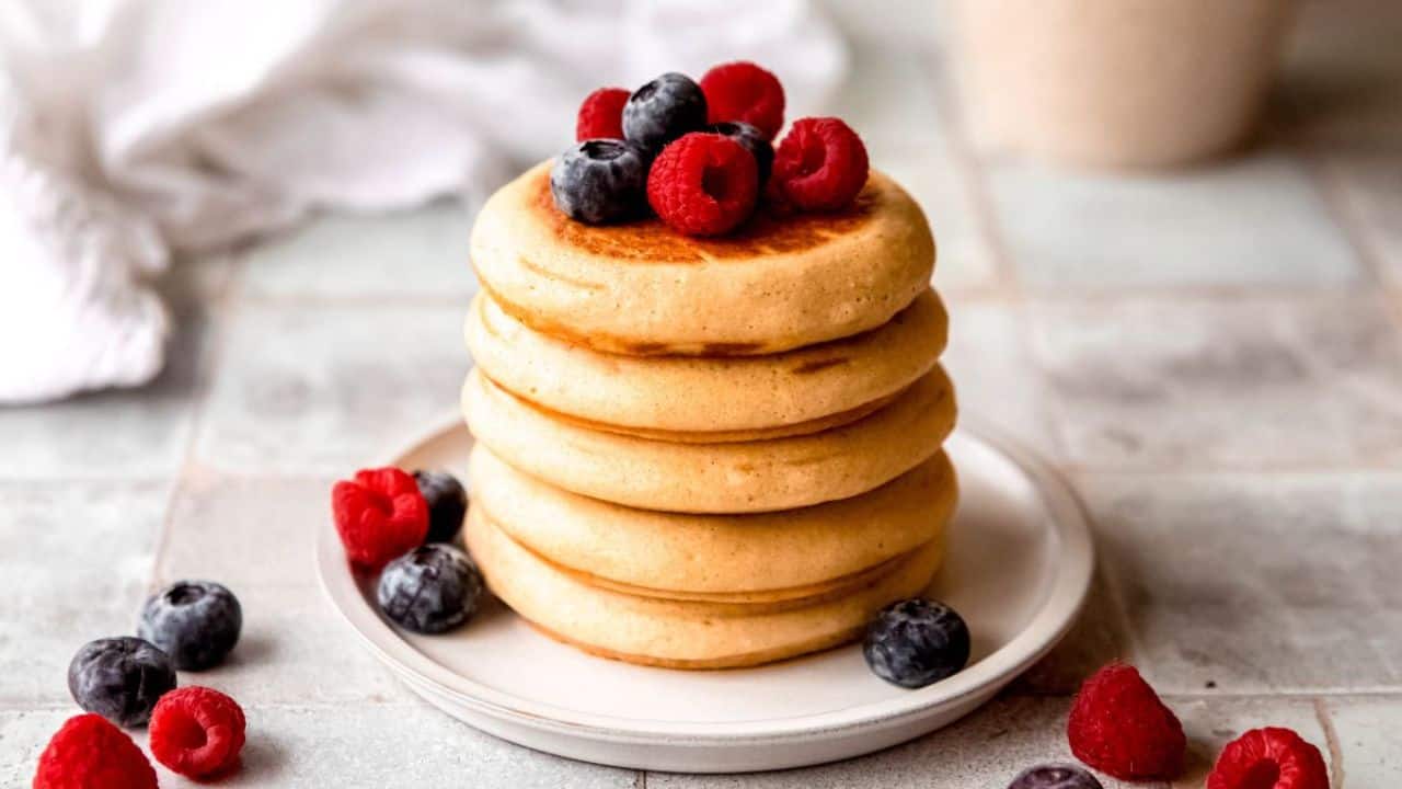 Whole Wheat Protein Powder Pancakes