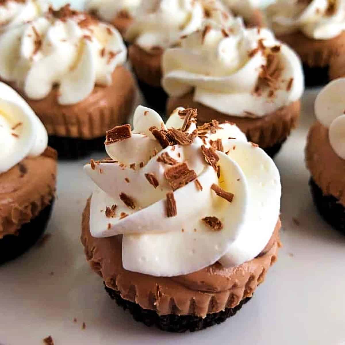 No-Bake Irish Cream Mini Cheesecakes