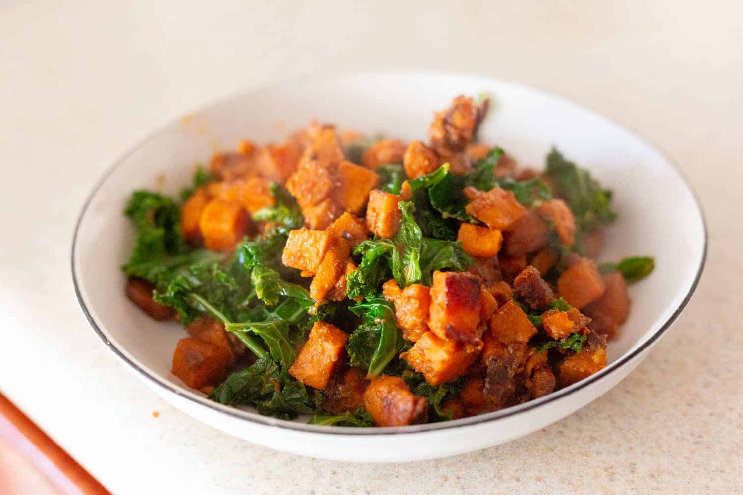 Healthy Sweet Potato Kale Hash