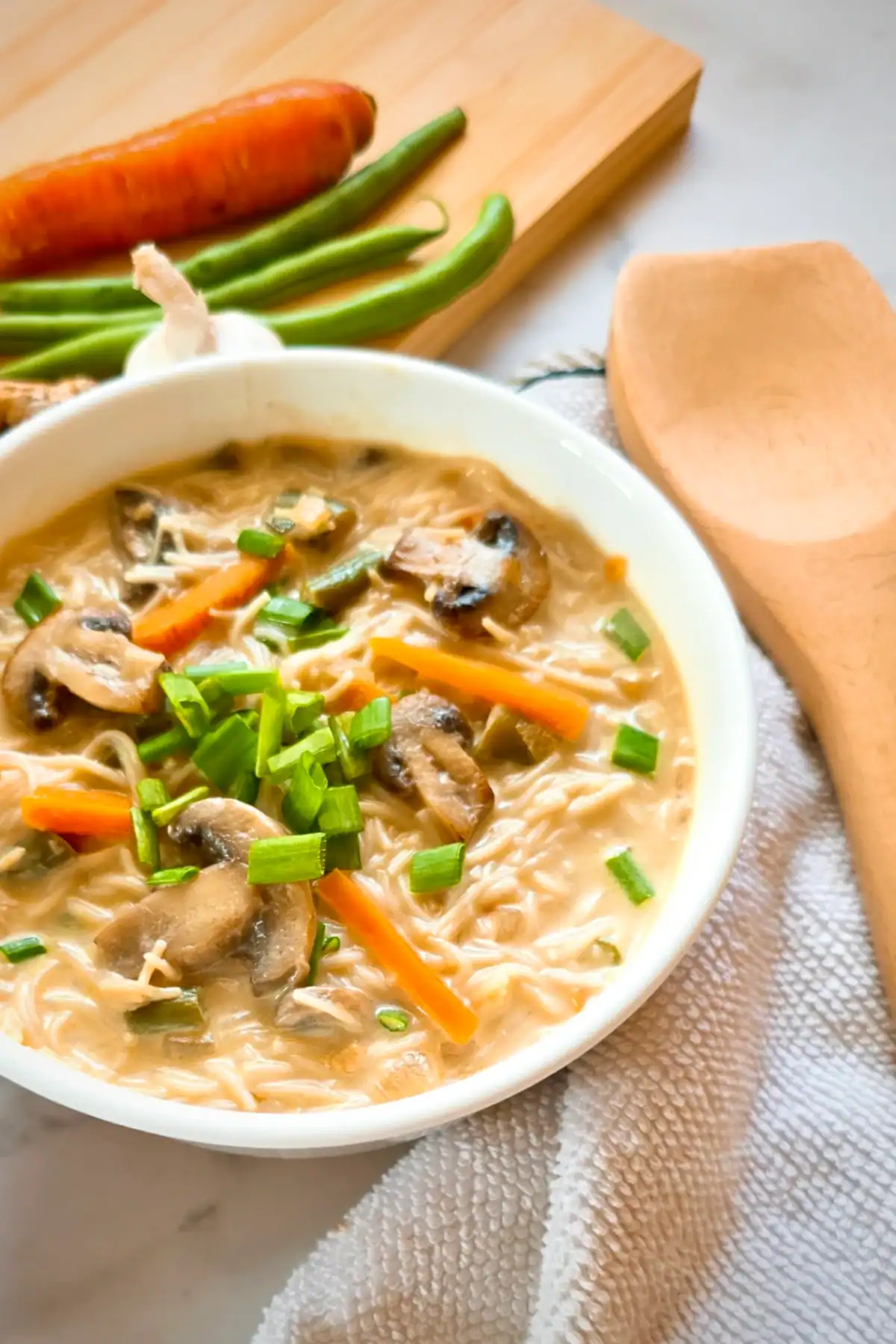 Easy & Creamy Vegetable Noodle Soup Recipe