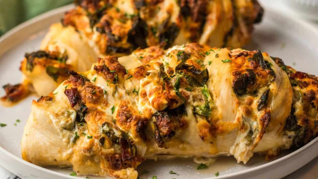 Air Fryer Cheesy Bacon Hasselback Chicken