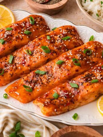 Air Fryer Sweet Chili Salmon