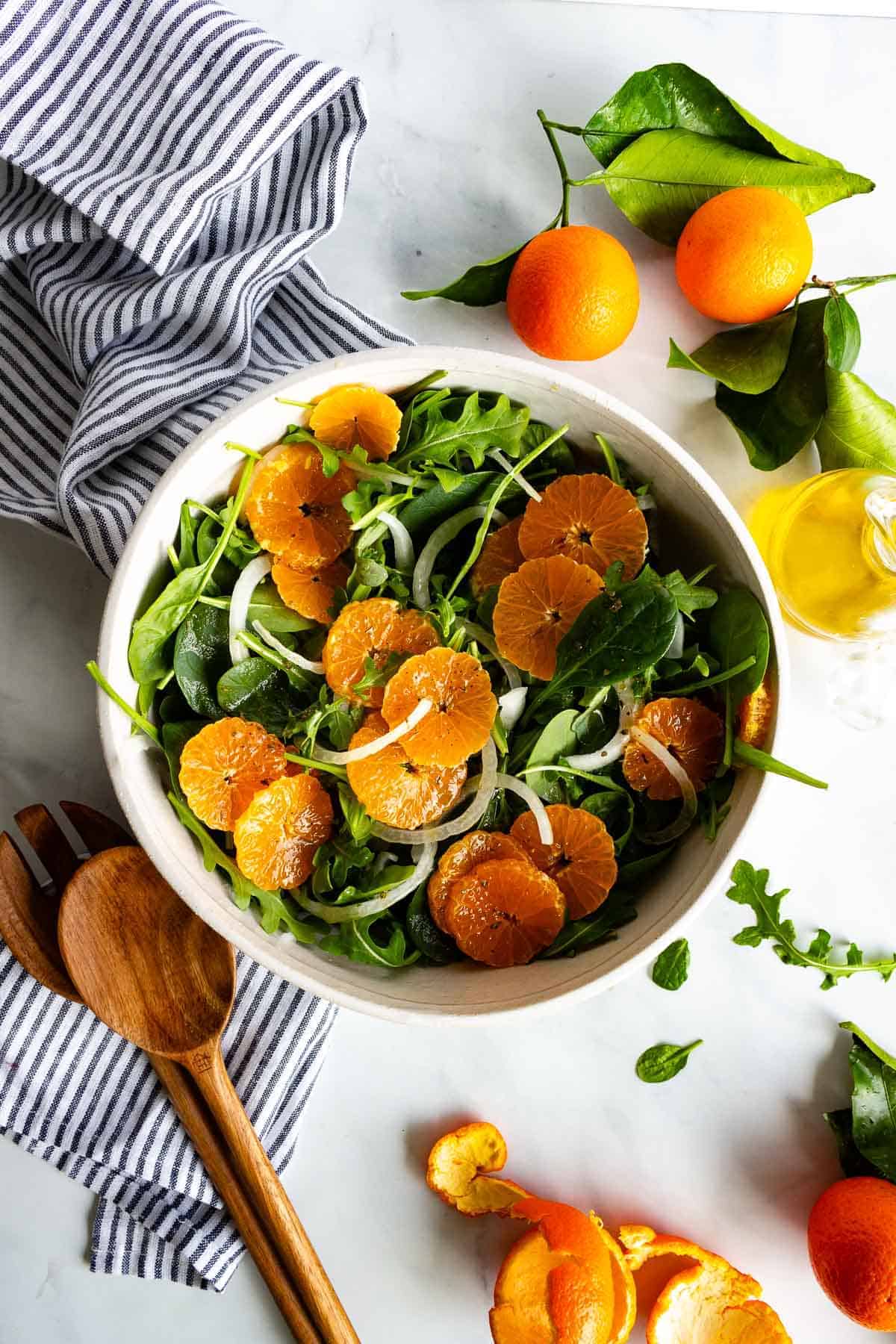Arugula Spinach Salad with Winter Citrus