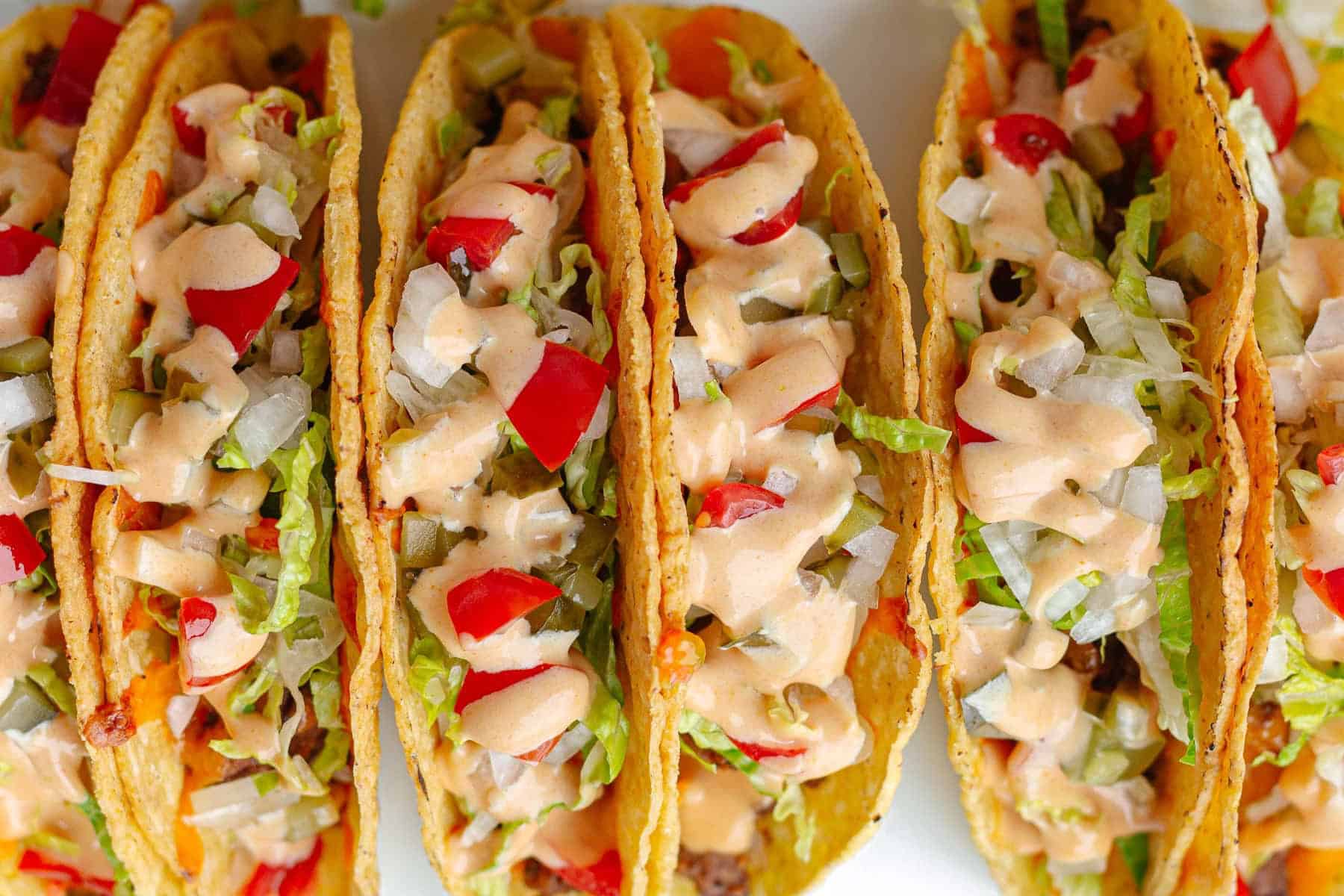 Baked Cheeseburger Tacos